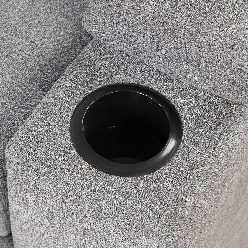 Sleeper Sofa Bed with Storage Ottoman, 2 in 1 Convertible Sectional Sofa Couch, Linen 4-Seater Sofa with Cup Holder