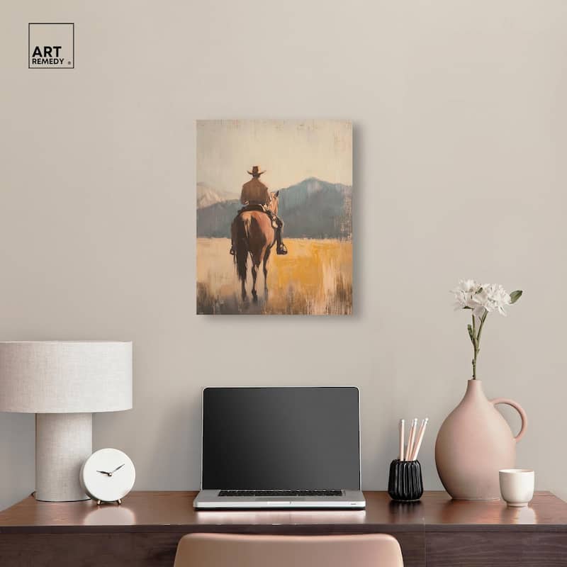 Long Ride Canvas by Art Remedy, Gallery Wrapped