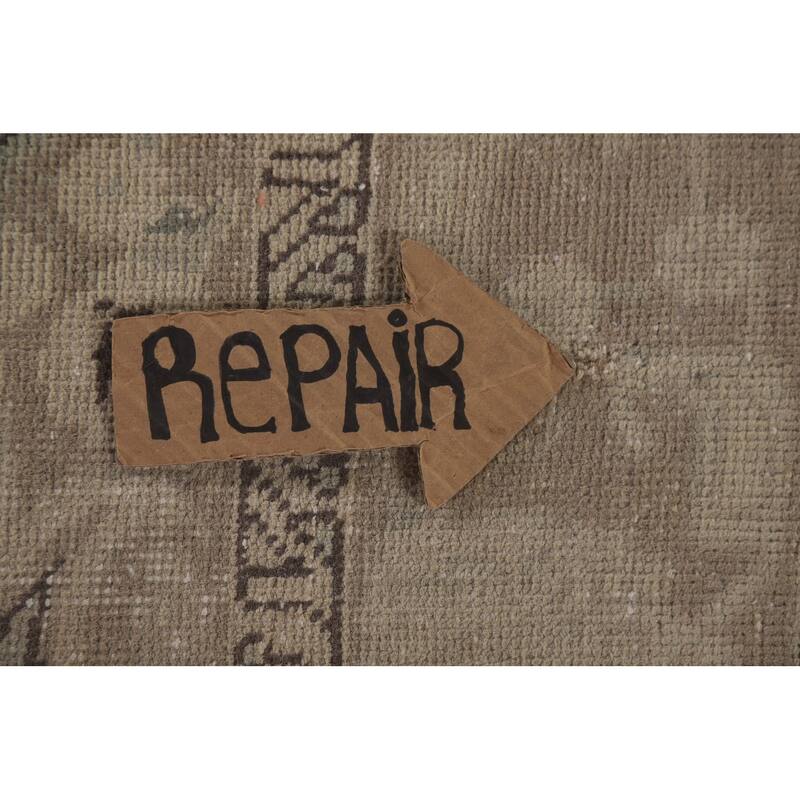 Hand Knotted Oriental 100% Wool Carpet Traditional Floral Beige & Ivories Tabriz Area Rug - 10' 1'' X 6' 3''