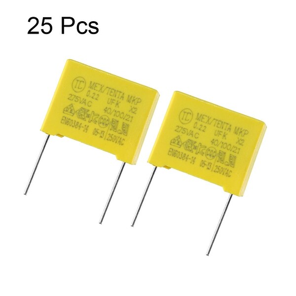 uxcell CBB21 Metallized Polypropylene Film Capacitors 250V 0.1uF for Electric Circuits Energy Saving Lamps Pack of 5 
