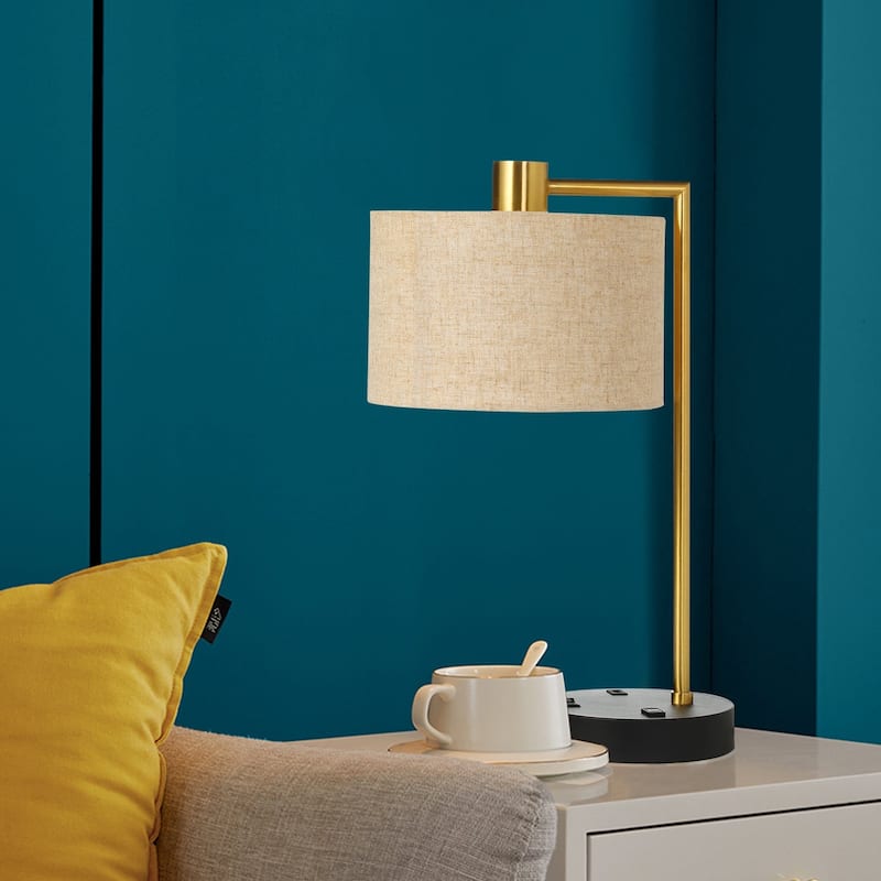Javlergo Modern Lamps Single Table Lamp for Living Room Bedroom Farmhouse Nightstand Bedside Lamps