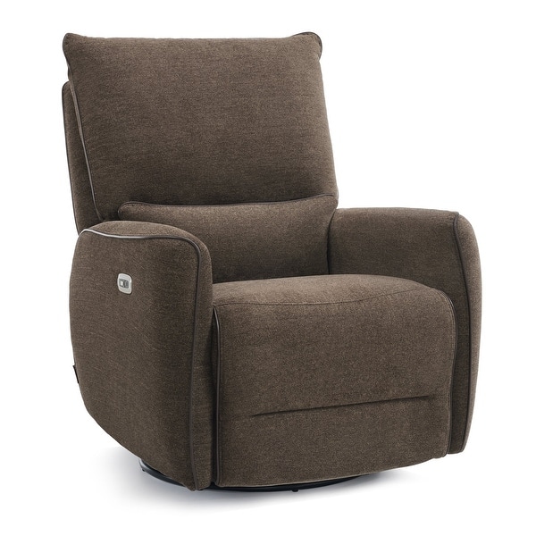 slide 2 of 24, MCombo Power Swivel Glider Recliner Chair with USB Charging Ports for Living Room and Nursery, Fabric 6922