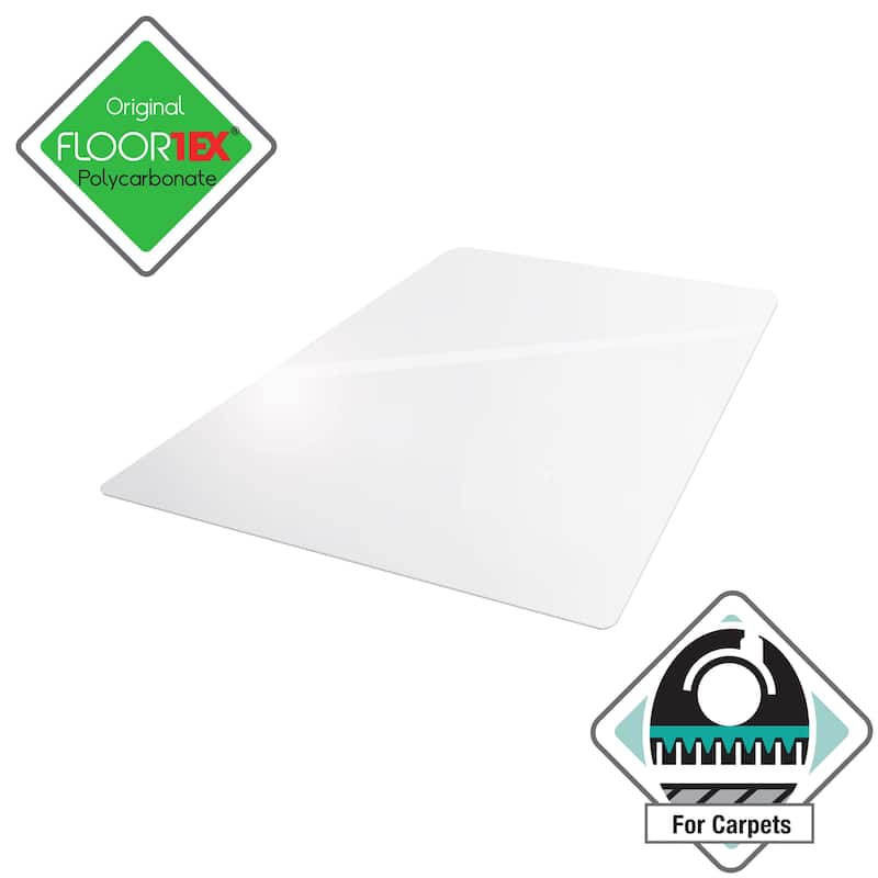 Valuemat® Plus Polycarbonate Rectangular Chair Mat for Low Pile Carpets - 30" x 48"