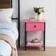 preview thumbnail 1 of 10, VECELO Modern Nightstand 1-Drawer with Storage Shelf, End Table/Side Table Pink