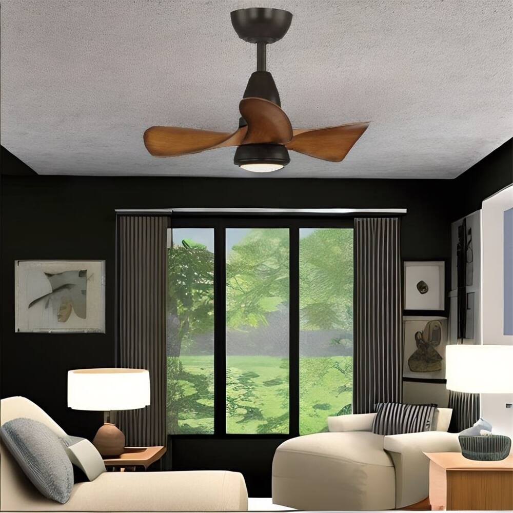 Intergrated LED Ceiling Fan w/ DC Motor and ABS Blades(Bulbs Included) - N/A