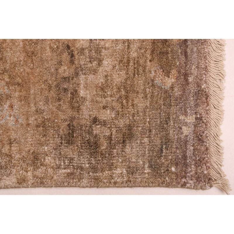 ECARPETGALLERY Hand-knotted Legacy Tan Silk Rug - 6'0 x 9'7