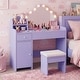 preview thumbnail 2 of 8, Gymax Kids Vanity Set Princess Pretend Play Makeup Desk w/ Cute