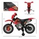 preview thumbnail 3 of 5, 6V Kids Motorcycle Dirt Bike Electric Battery-Powered Ride-On Toy Off-road Street Bike with Training Wheels Red