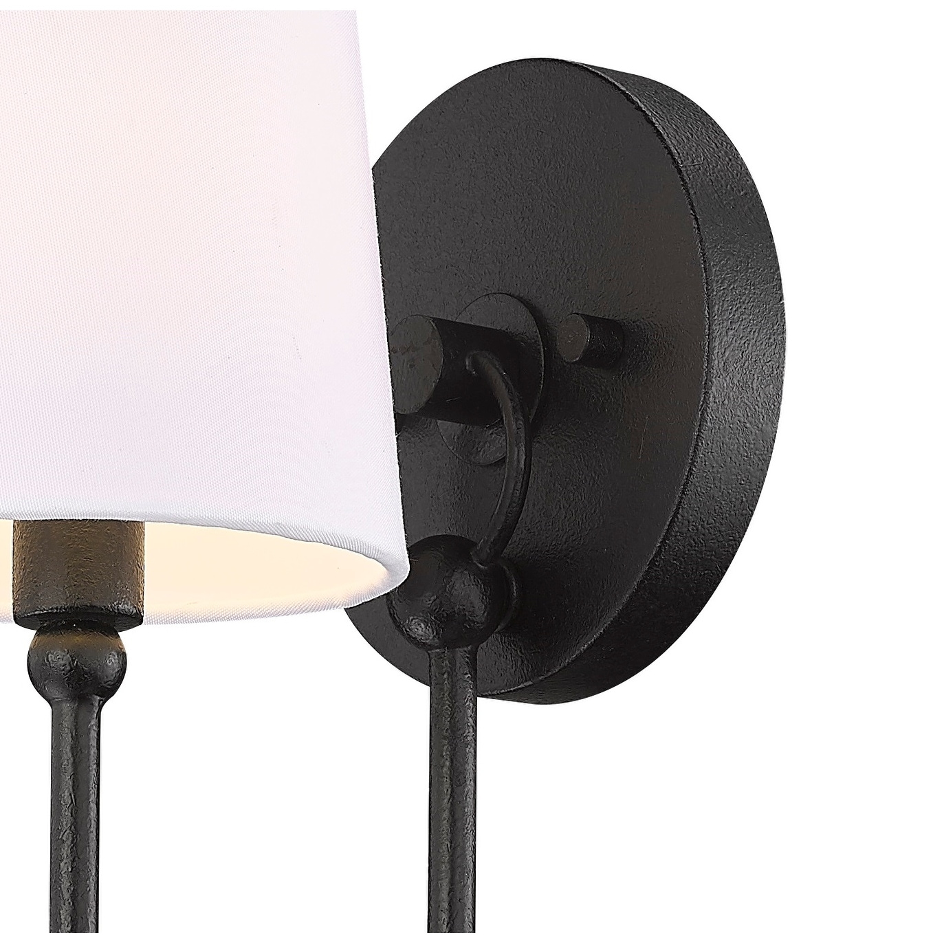 CFC Lighting Simple Rustic 1 Light Black Wall Sconce with Shade