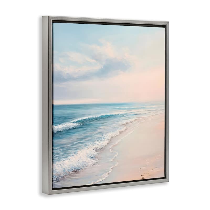 Stupell Serene Sands at Sunset Framed Floater Canvas Wall Art Design By Franklyn Gregory