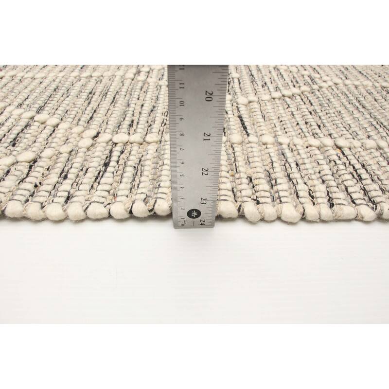 ECARPETGALLERY Braid weave Sienna Khaki Wool Rug - 4'11 x 8'0