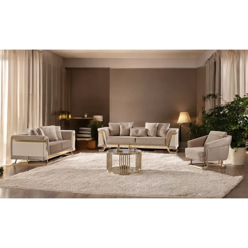 SparkTech 3 Pieces Living Room Sets 2 Sofa 1 Chair