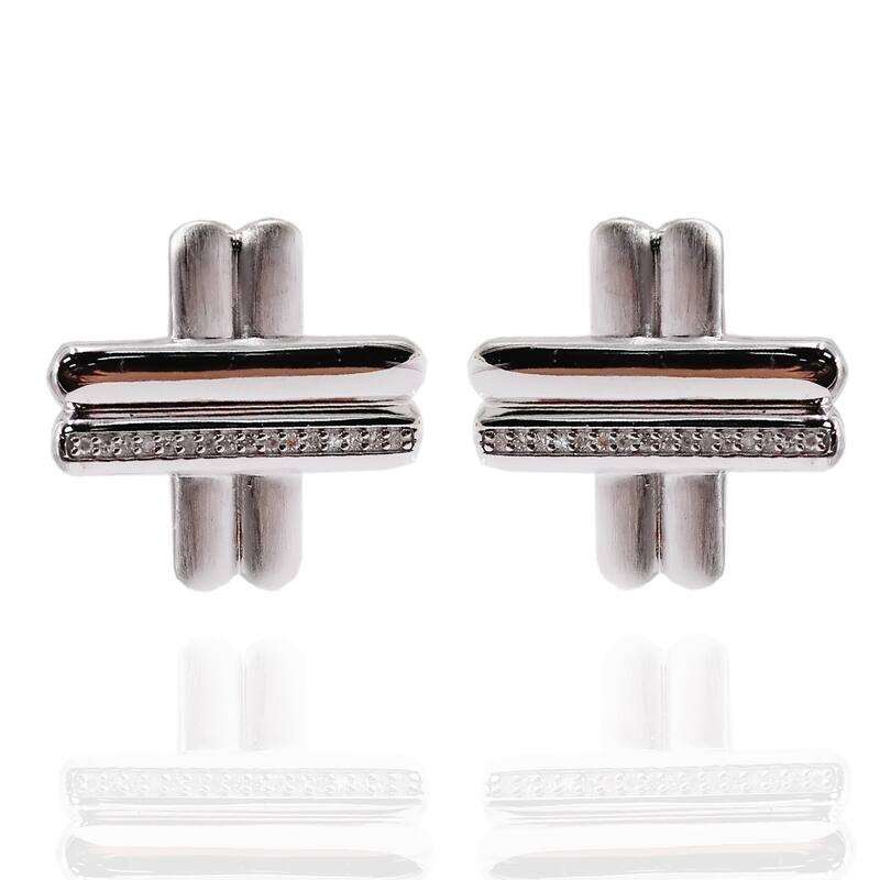 925 Sterling Silver Diamond Stud Earrings