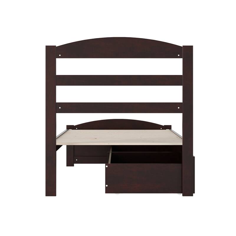 Warren Platform Bed with Footboard and 2 Storage Drawers