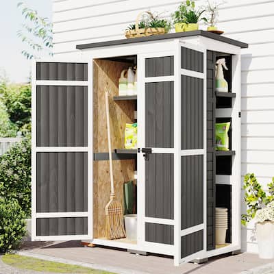 5.5ft Hx4.1ft L Wood Storage Shed