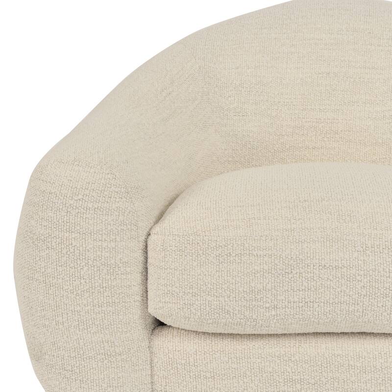 Molly Pearl Upholstered Cloud Swivel Accent Chair
