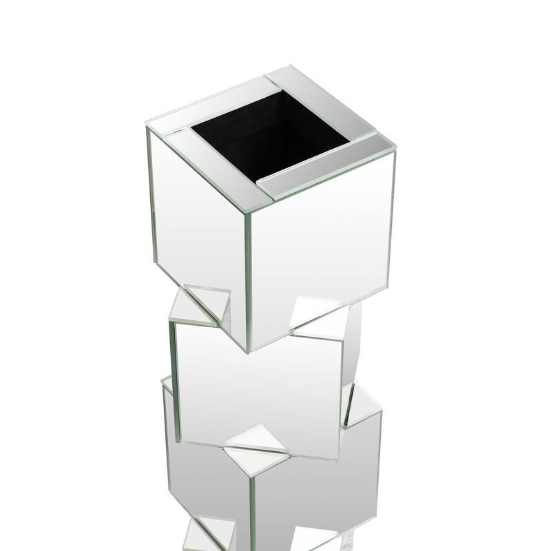 27.75" Square Glass Floor Vase