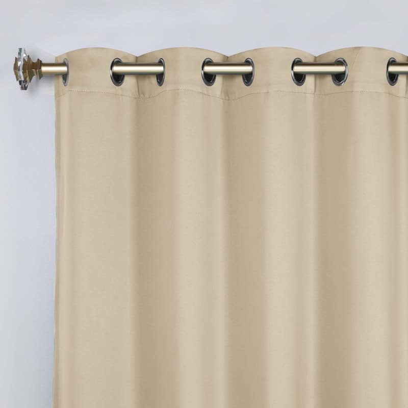 Superior Modern Solid Washable Room Darkening Curtains, Set of 2 Panels