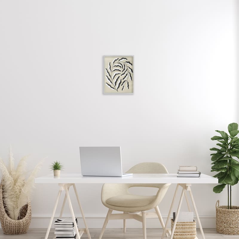 Stupell Curved Blooming Botanical Framed Giclee Art Design By Grace Popp