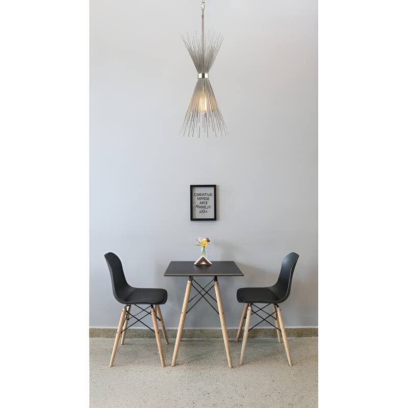 1 Light Sleek Metal Radiating Quills Pendant Lamp Spike Small Chandelier