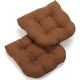 preview thumbnail 31 of 62, 19-inch U-Shaped Microsuede Chair Cushion (Set of 1, 2, or 4) Set of 2 - Chocolate