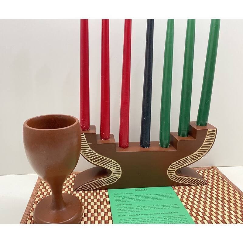 Handcrafted Kwanzaa "KUUMBA" Spirit Celebration Set (Ghana)