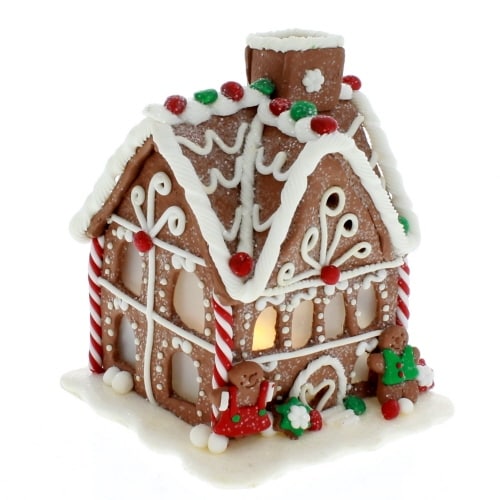 LED Lit Gingerbread House