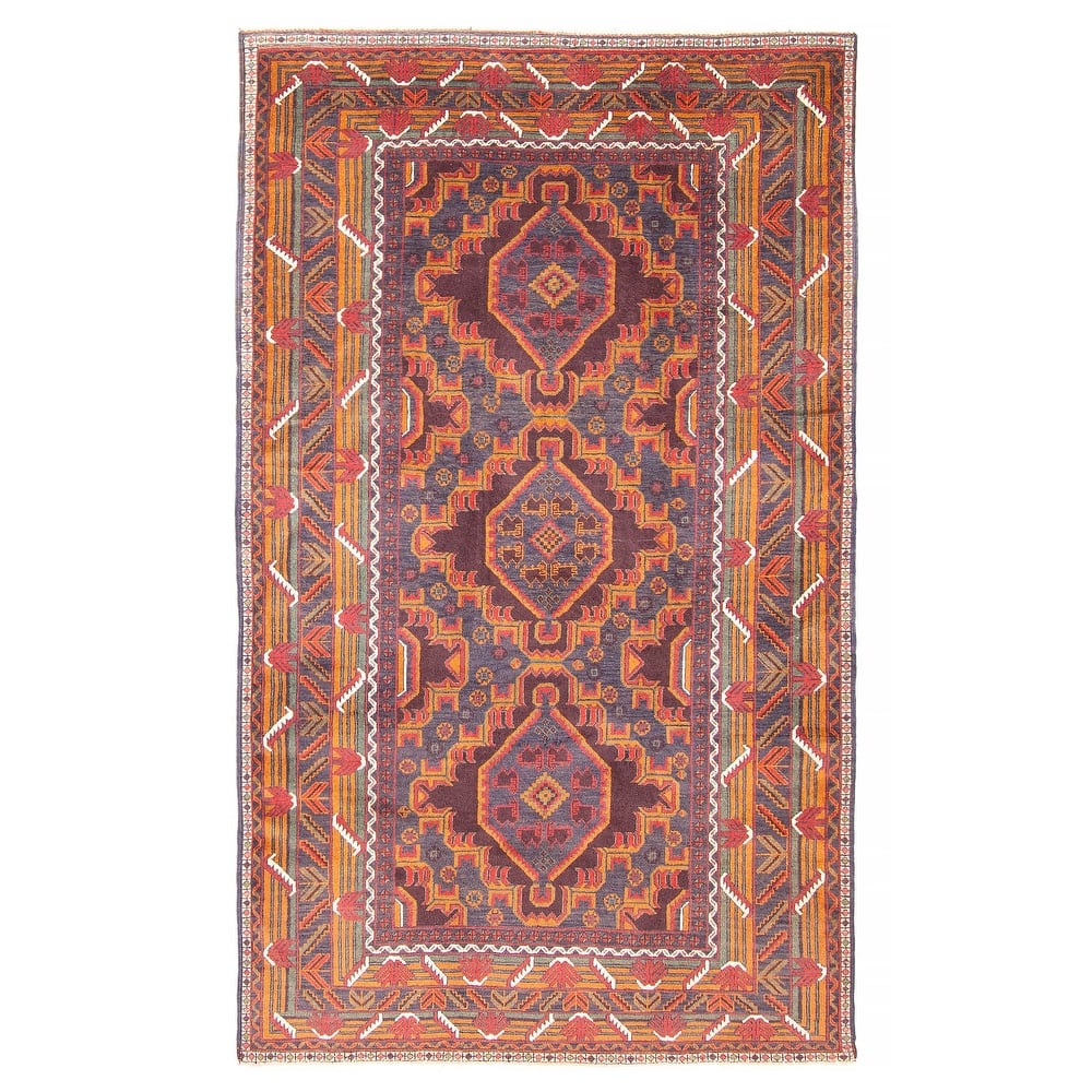 ECARPETGALLERY Hand-knotted Teimani Charcoal Wool Rug - 3'10 x 6'4