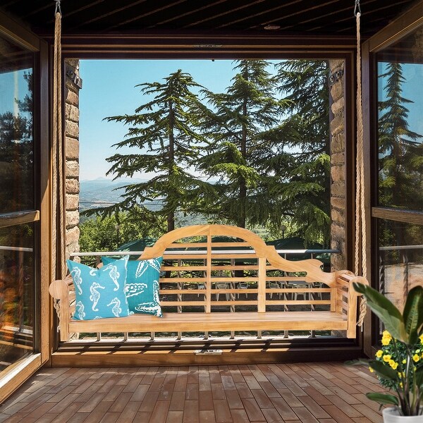 Teak wood porch shop swing