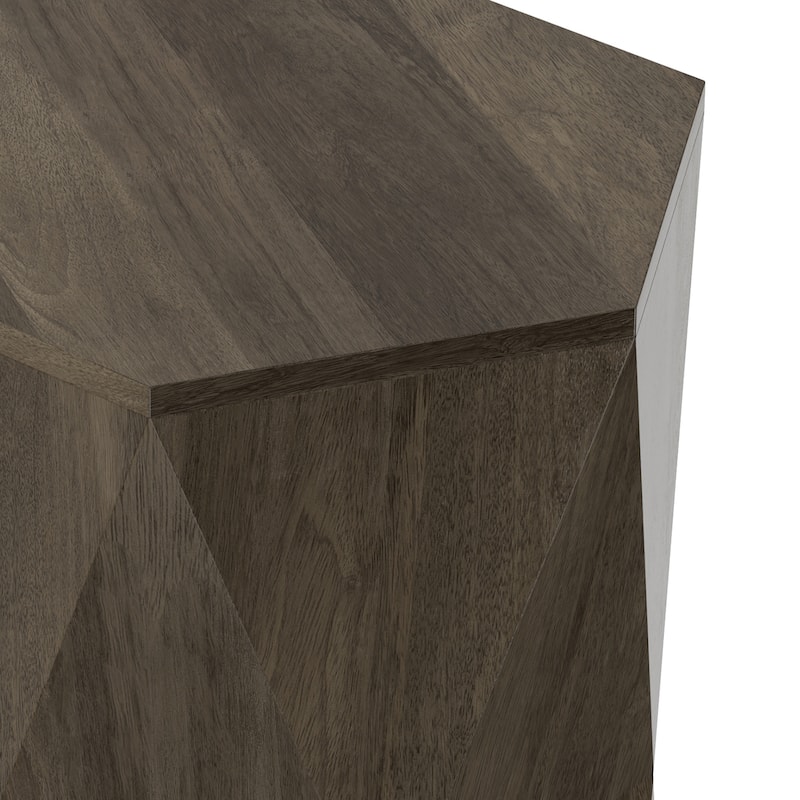 WyndenHall Jerome 16 inch Wide Solid Mango Contemporary End Table & Fully Assembled - 16"W x 16"D x 22"H