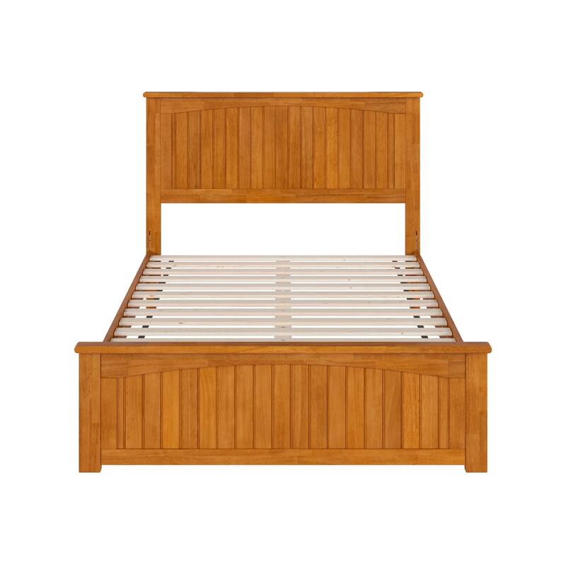 Naples Solid Wood Low Profile Platform Bed with Matching Footboard