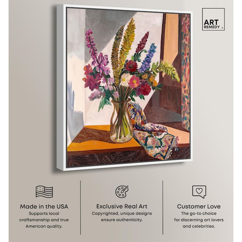 Warm Tones and Blooms Canvas by Art Remedy