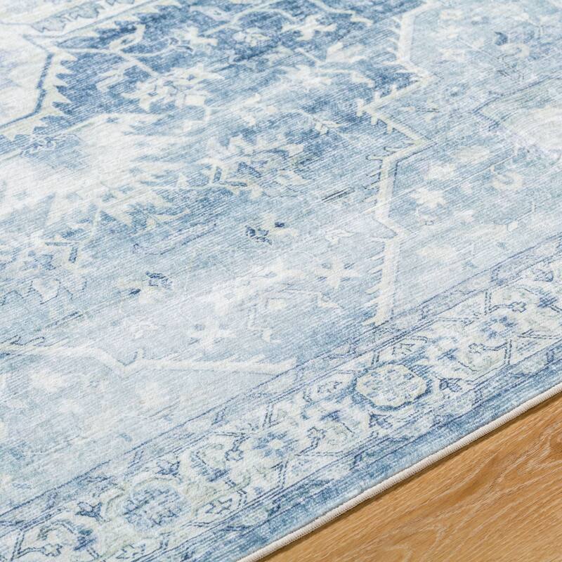 Livabliss Traditional Lavable Medallion Washable Area Rug