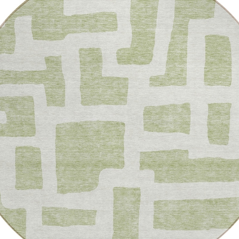 HomeRoots Abstract Transitional Rectangle Outdoor Rug