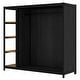 preview thumbnail 8 of 23, Twin/Full Size House Floor Bed with Wardrobe and Storage Shelves, Metal Canopy Bed Montessori Bed with Fence Guardrails