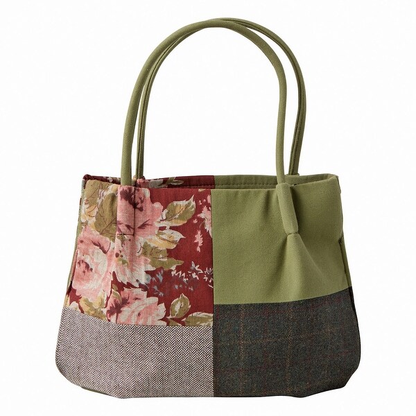 earth squared tweed bag