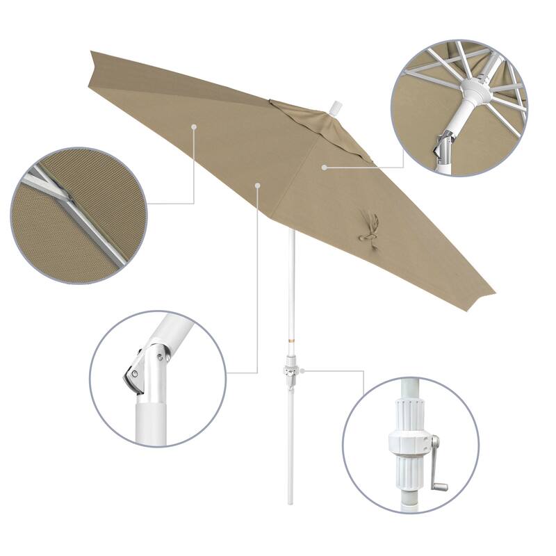 Okaloosa 9ft Deluxe Crank Lift Umbrella by Havenside Home, Base Not Included