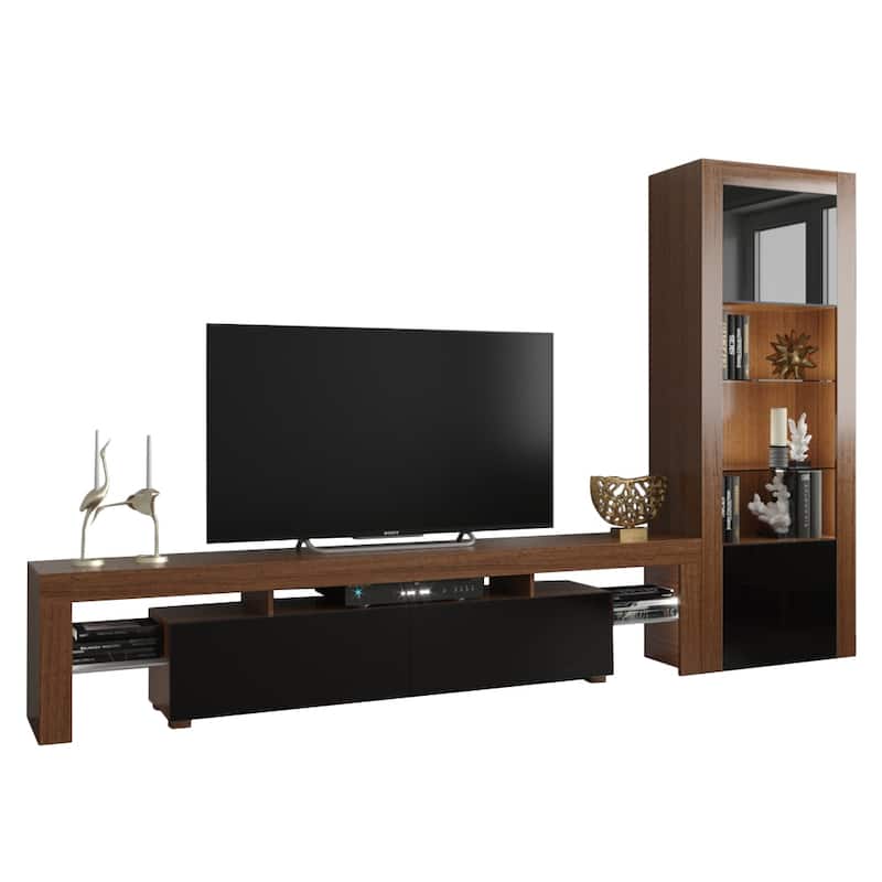 Strick & Bolton D'Olivier Modern TV Stand and Bookcase