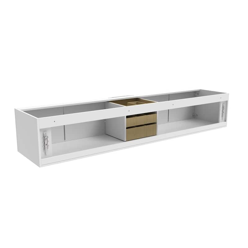 Alpine 84" Wall Mounted Bathroom Vanity (Base Only)
