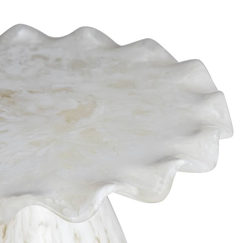 White Resin Cake Stand Small