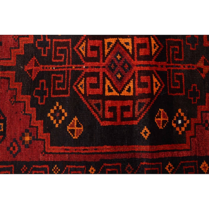 ECARPETGALLERY Hand-knotted Melis Vintage Red Wool Rug - 5'0 x 6'11