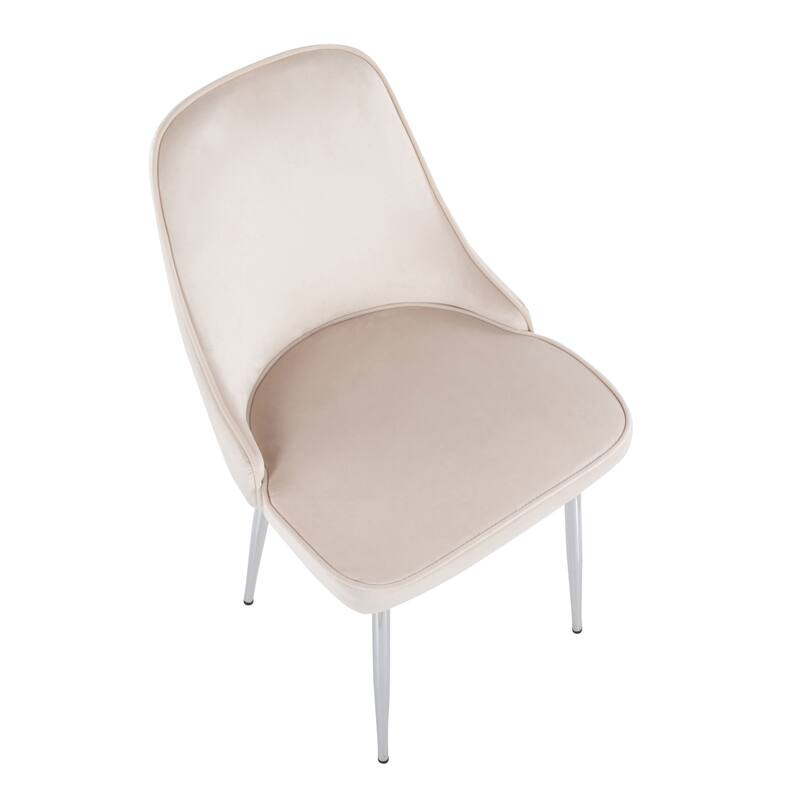 Silver Orchid Naldi Contemporary-Glam Velvet Dining Chair (Set of 2)