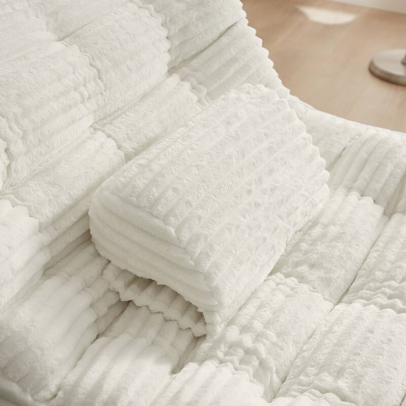 Oversize Swivel Chair Glider Chair with Switchable Head Pillow and Waist Pillow, Soft Plush Lounge Chair Accent Chair