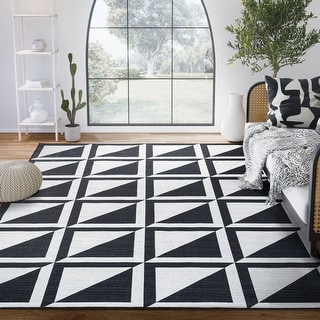 Abani Rugs Parker Collection PAR190A High Contrast Squares Area Rug ...