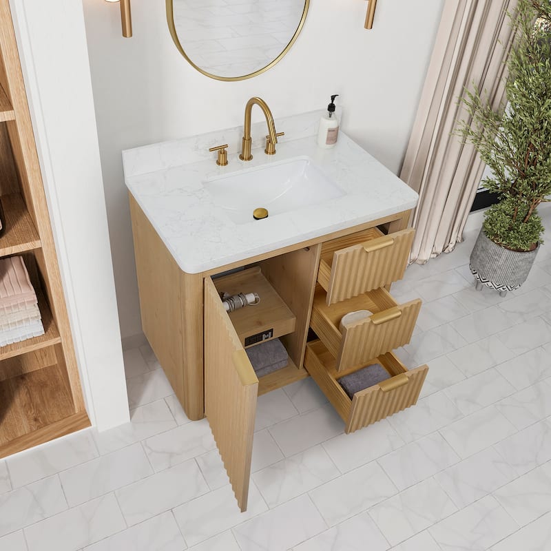 Miseno MV-NM-CADI36-LWT Cadiz 36" Free Standing Single Basin Vanity