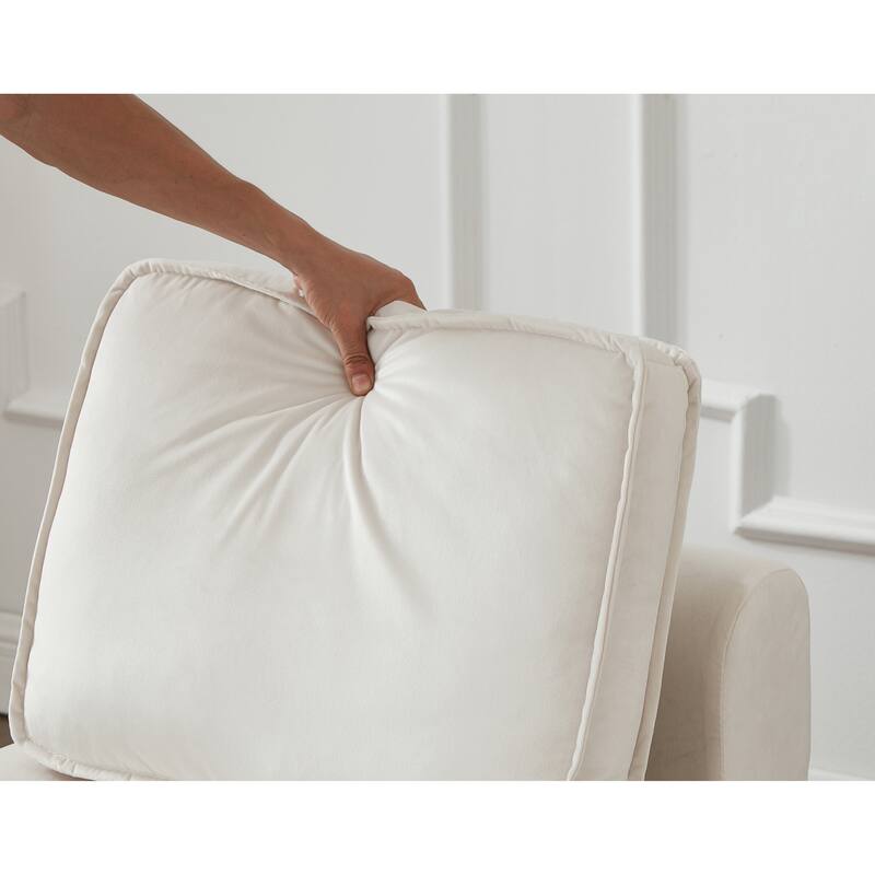 Velvet Convertible Chair Bed with Removable Back and Recliner Function