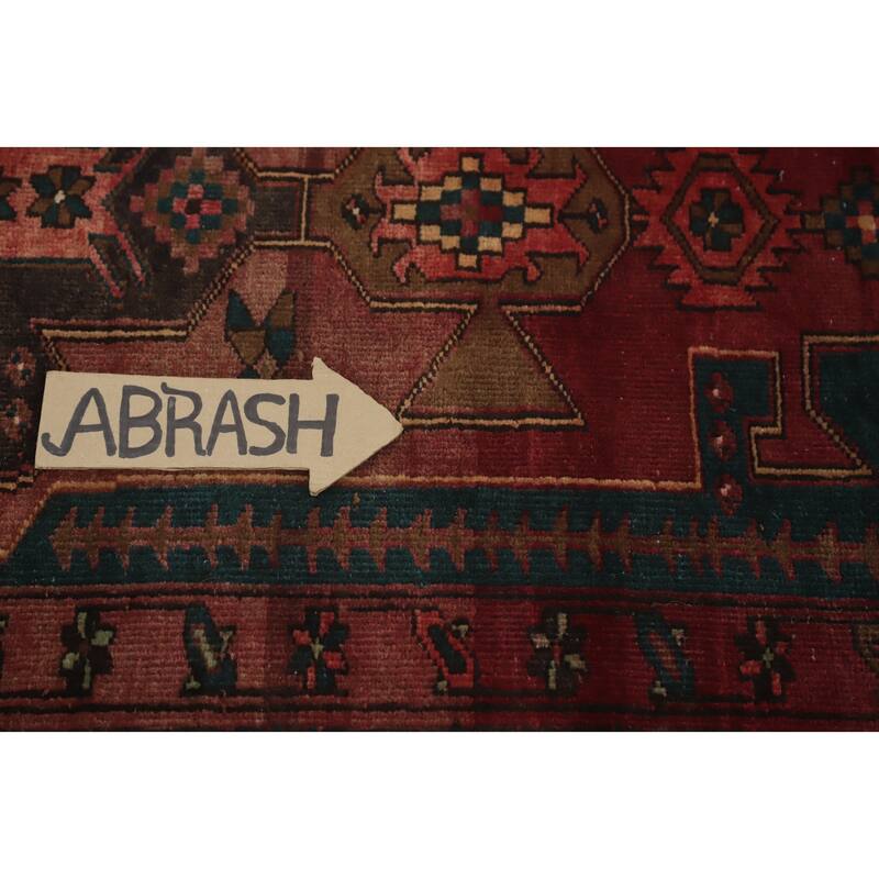 Hand Knotted Oriental 100% Wool Carpet Traditional Tribal Red Mahal Runner Rug - 10' 3'' X 3' 5''