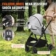 preview thumbnail 17 of 28, Carbon Steel Foldable 5-in-1 Stroller with Reversible Seat - 34.6” L x 23.6” W x 46.5” H