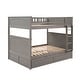 preview thumbnail 15 of 16, Full over Full Wood Bunk Bed with Twin Size Trundle and Guardrails