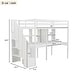 preview thumbnail 4 of 12, Twin Size Loft Bed Frame with Storage Staircase